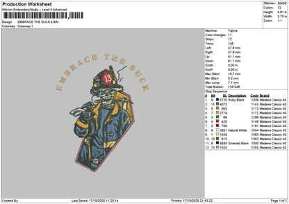 Embracetext Embroidery File 6 sizes