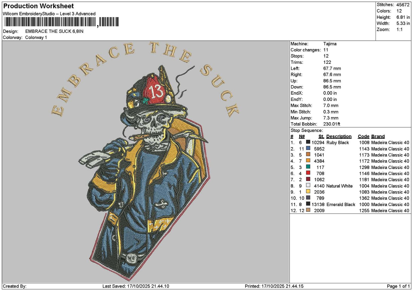 Embracetext Embroidery File 6 sizes