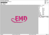 Emdtext Embroidery File 6 sizes