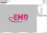 Emdtext Embroidery File 6 sizes