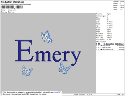 Emery Embroidery File 4 size