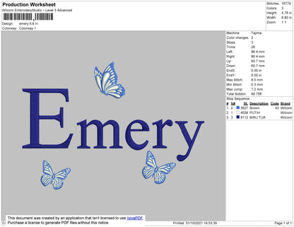 Emery Embroidery File 4 size