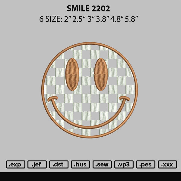 Smile 2202 Embroidery File 6 sizes