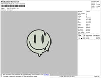 Smile Melt Embroidery File 7 size