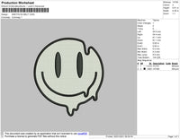 Smile Melt Embroidery File 7 size
