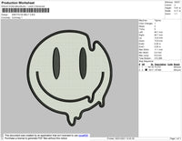 Smile Melt Embroidery File 7 size