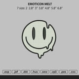 Smile Melt Embroidery File 7 size