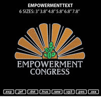 Empowermenttext Embroidery File 6 sizes