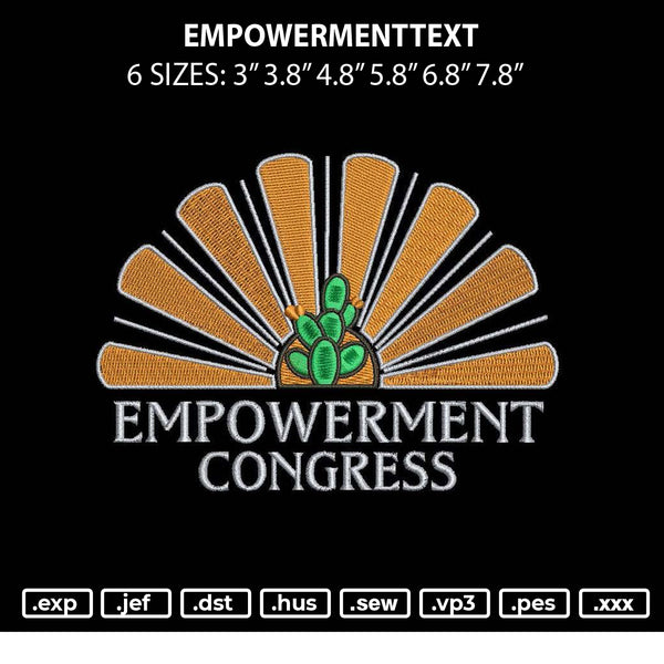 Empowermenttext Embroidery File 6 sizes