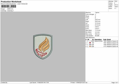 EMS LOGO Embroidery Machine File