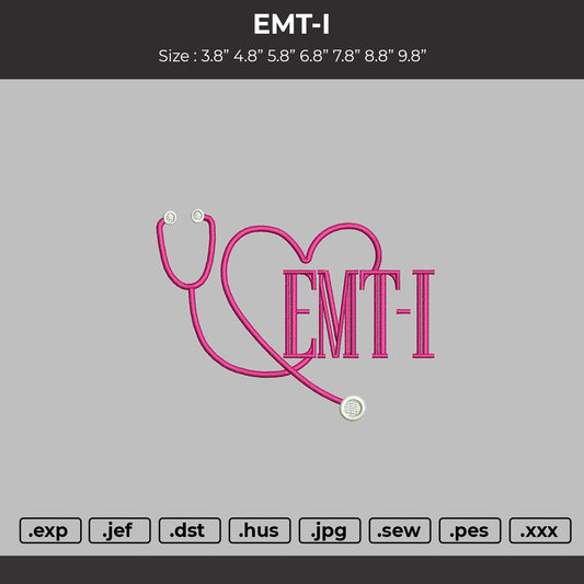Emt Stetoskop Embroidery File 6 sizes