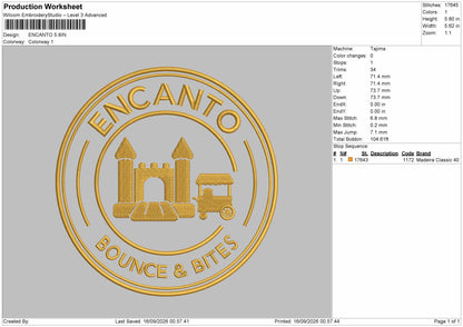 Encanto Text Embroidery Machine Design File 6 sizes