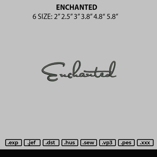 Enchanted Embroidery File 6 sizes