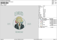 Enidtext Embroidery File 6 sizes