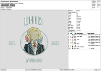 Enidtext Embroidery File 6 sizes