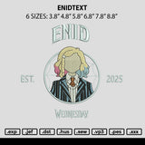 Enidtext Embroidery File 6 sizes