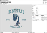 Ennui Embroidery File 6 sizes