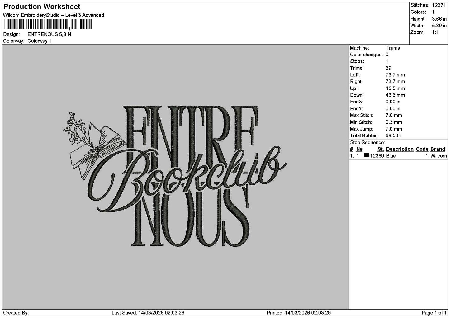 Enternoustext Embroidery File 6 sizes