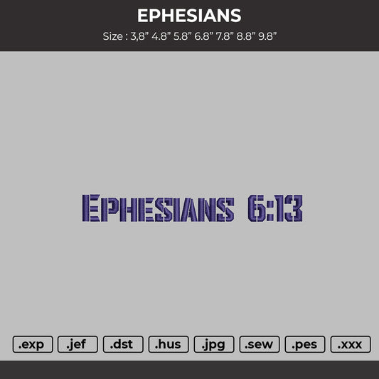 EPHESIANS Embroidery Machine Design File