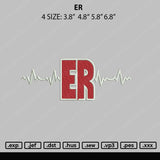 ER Embroidery File 4 size