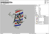 Barbershop 2704 Embroidery File 6 sizes
