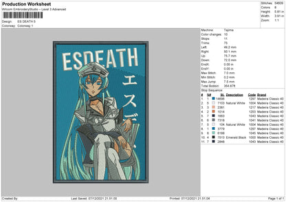 Es Death Embroidery File 4 size