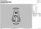 Spooky Outline Embroidery File 6 sizes