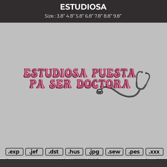 ESTUDIOSA Embroidery File 6 sizes