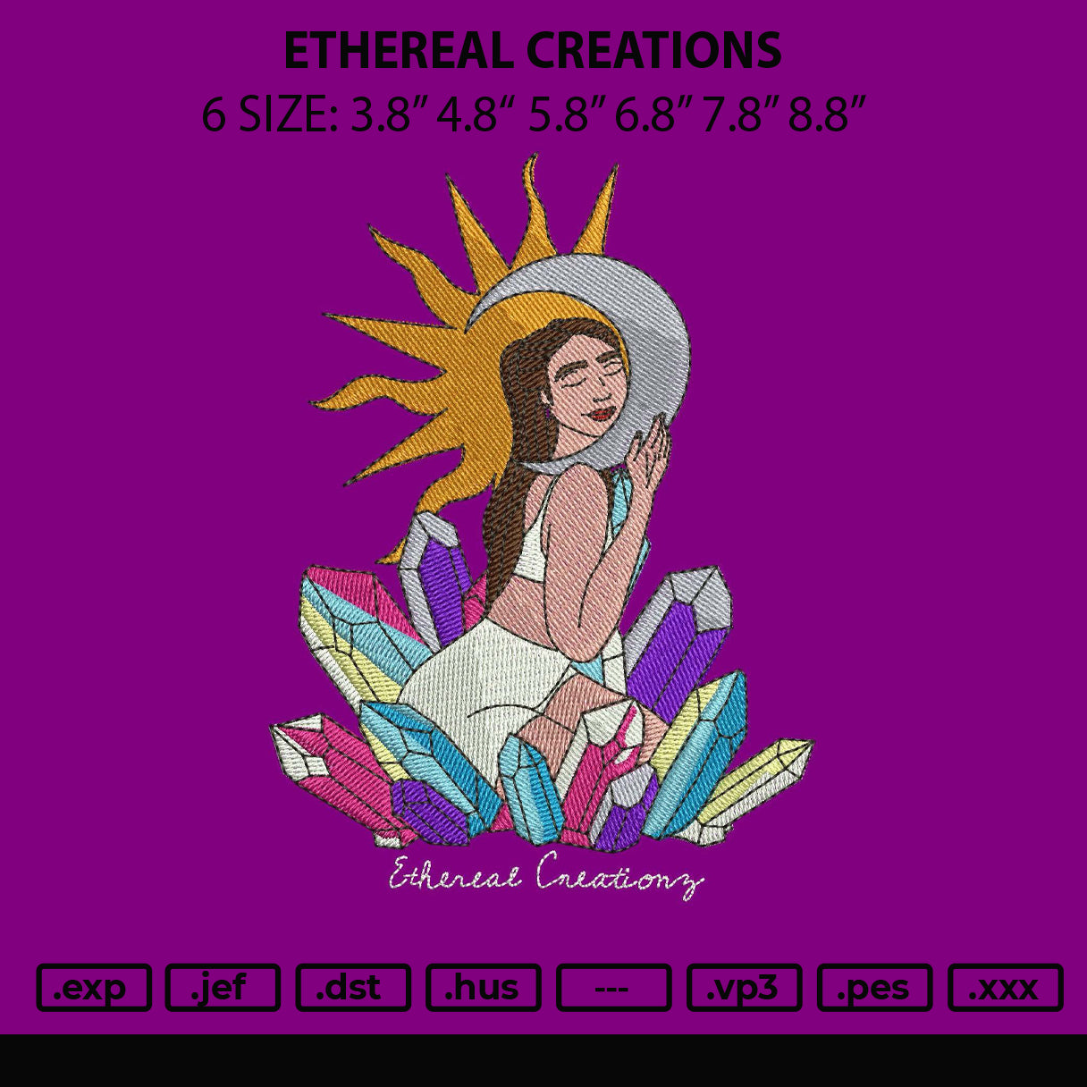 Ethereal Creations Embroidery File 6 sizes