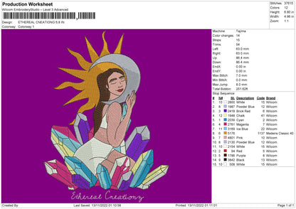 Ethereal Creations Embroidery File 6 sizes