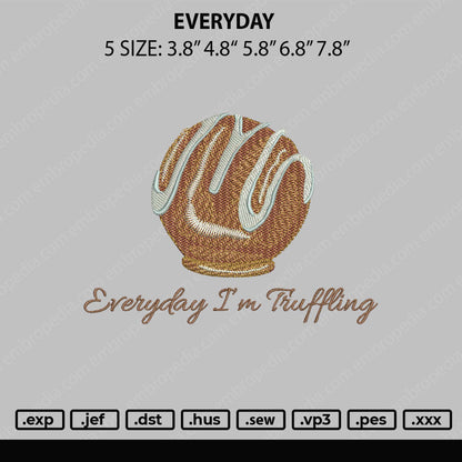 Everyday Embroidery File 5 sizes