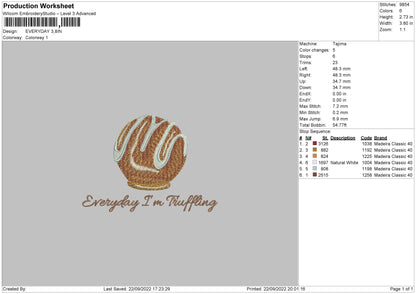 Everyday Embroidery File 5 sizes