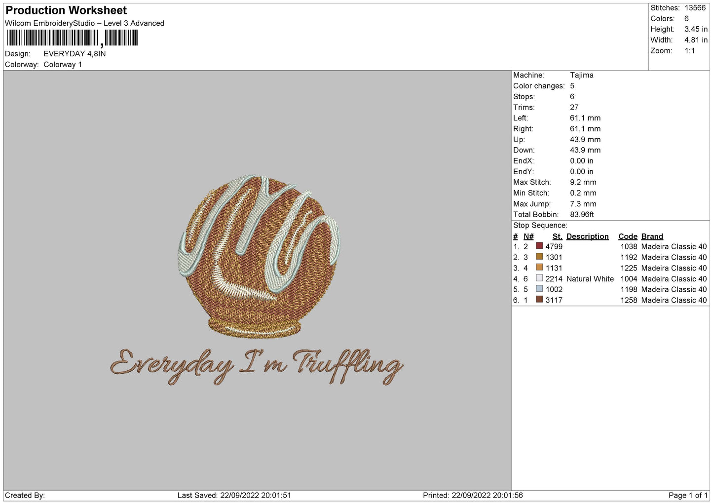 Everyday Embroidery File 5 sizes