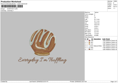 Everyday Embroidery File 5 sizes