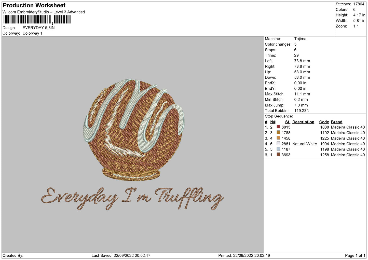 Everyday Embroidery File 5 sizes