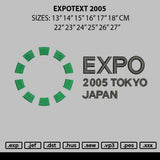 Expotext 2005 Embroidery File 12 sizes