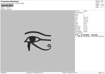 Eye Embroidery File 5 size