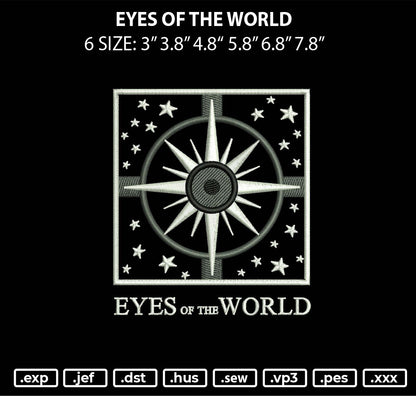 Eyes Of The World Embroidery File 6 sizes