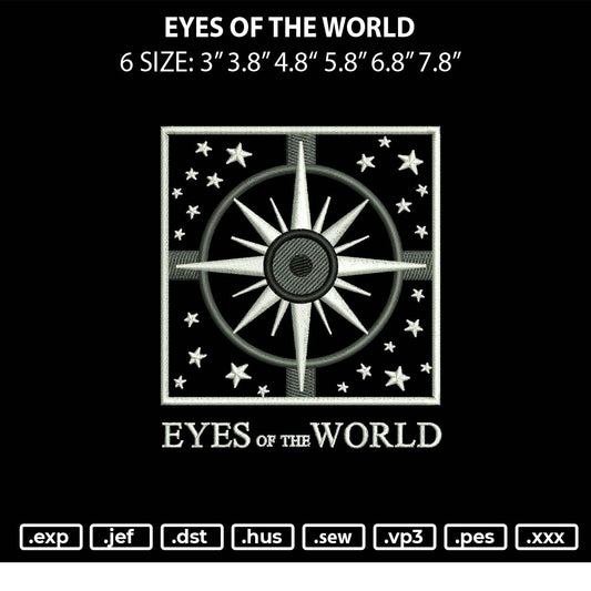 Eyes Of The World Embroidery File 6 sizes