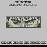 Eyes Rectangle Embroidery File 6 sizes