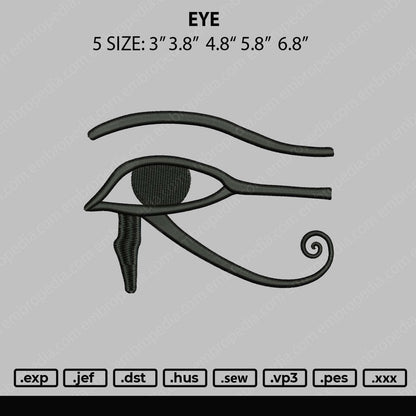 Eye Embroidery File 5 size