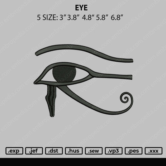 Eye Embroidery File 5 size