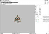 Eye Rectangle Embroidery File 6 sizes