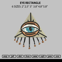 Eye Rectangle Embroidery File 6 sizes