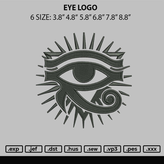 Eye Logo Embroidery File 6 sizes