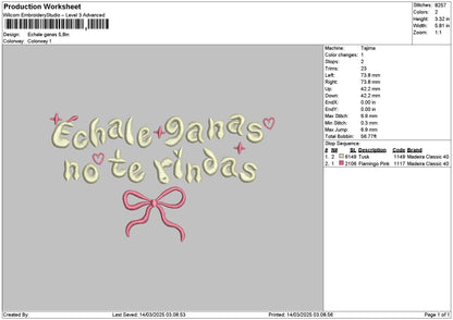 Ganastext Embroidery File 6 sizes