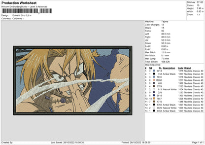 Edward E Embroiery File 6 sizes