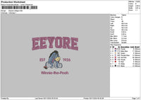 Eeyoretext 0311 Embroidery File 6 sizes