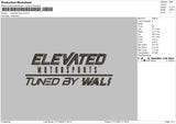 Elevated V2 Embroidery File 6 sizes
