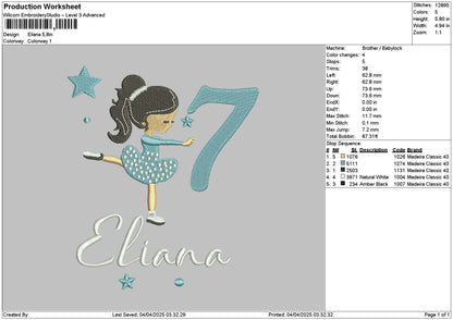 Elianatext Embroidery File 6 sizes
